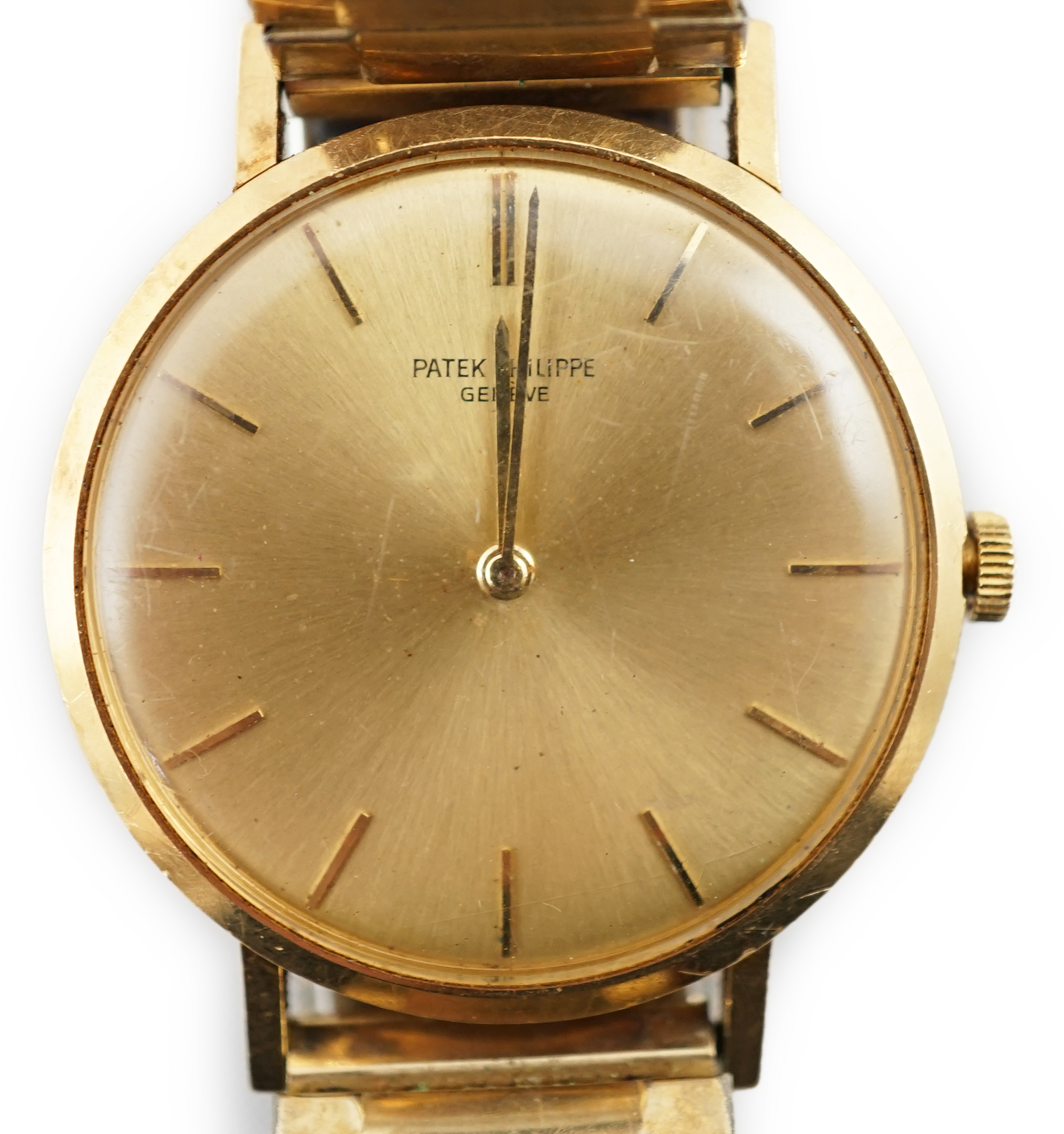 A gentleman's 18ct gold Patek Philippe wrist watch